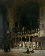 David Dalhoff Neal INTERIOR OF ST MARKS VENICE painting